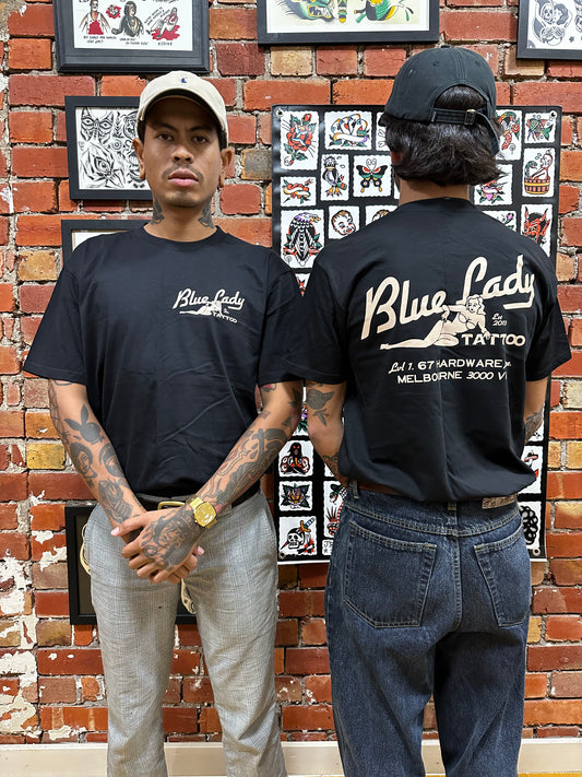 Blue Lady Logo, Black