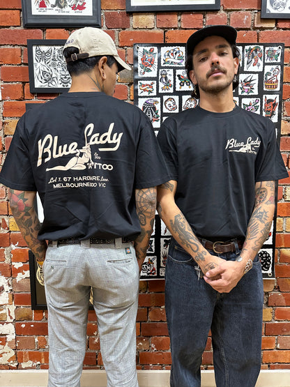 Blue Lady Logo, Black